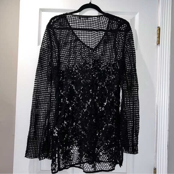 Venus Black Coverup Dress Long Sleeve - Picture 3 of 6